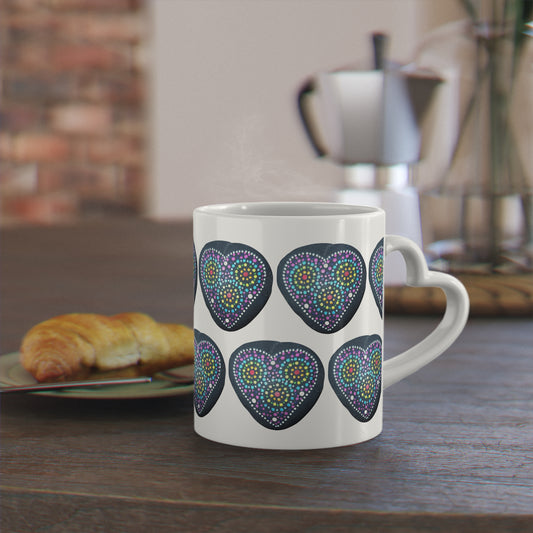 Heart-Shaped Mug, Fun Coffee Cup, Love Themed Gift, Cute Tea Mug, Valentine's Day Present, Personalized Mug