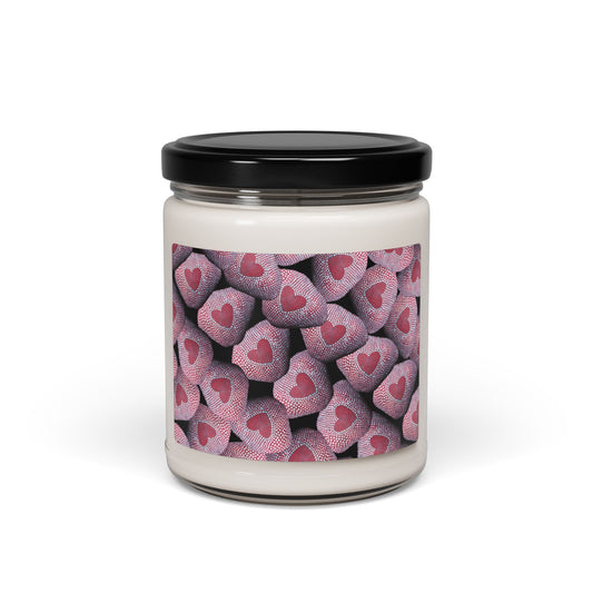 Scented Candle, Romantic Gift, Home Decor, Valentine's Day, Self-Care Essential, Handmade Painted Stone