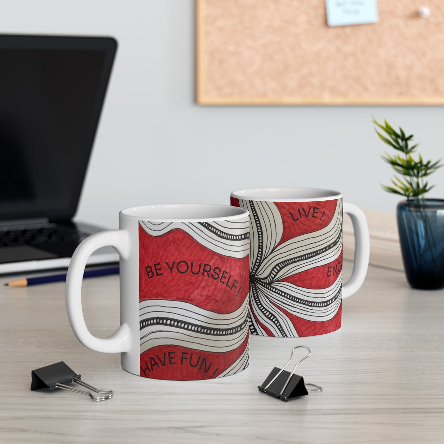 Be Yourself Inspirational Coffee Mug, Motivational Design, Great Gift for Friends, Office and Home Decor, Fun & Uplifting Tea Cup